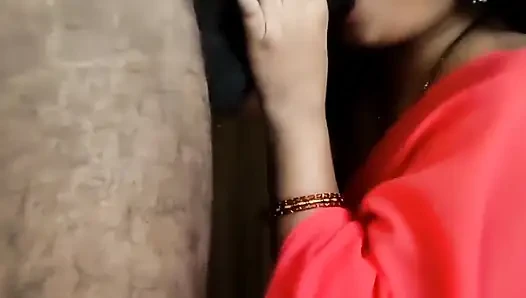Non-stop-blowjob in sari
