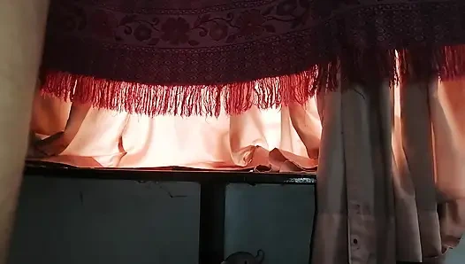 Hot MILF widow on SAREE, PUNISHED the underpant thief