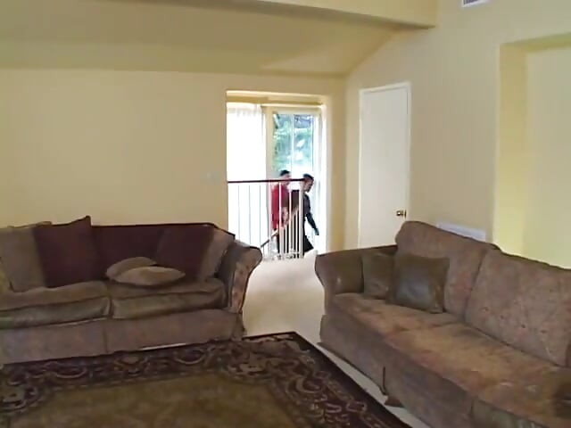 Milf is sucking a younger guy's cock