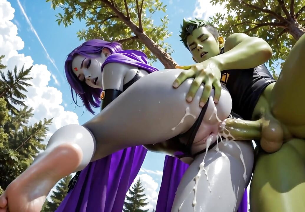Caught in the Woods She Gets Fucked Hard Until Her Body Is Covered in Thick Cum (ai Generated)