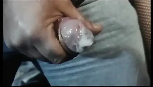 Blonde beauty draining big dick in the car