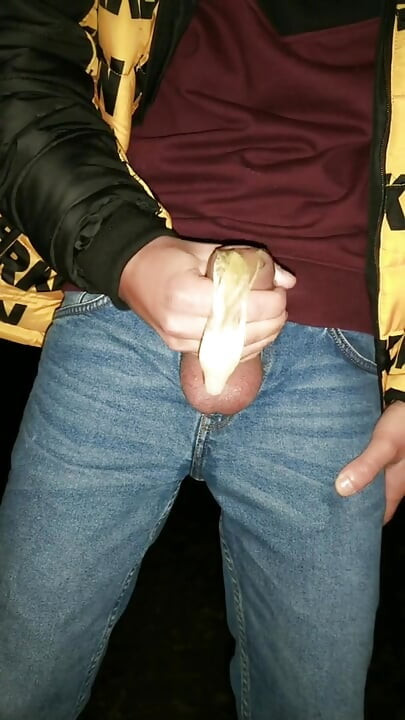 Twink Fills Cum Filled Condom Even More and Swallows All That Cum
