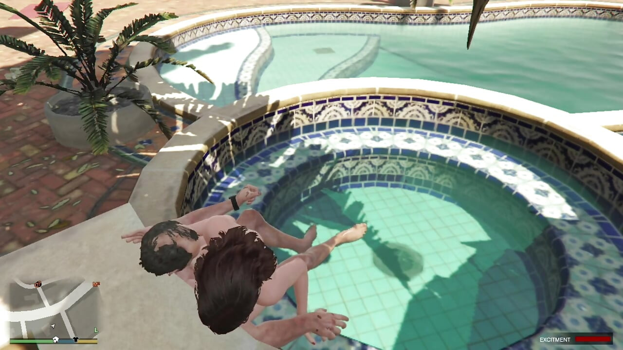 Trevor and Cheating wife amanda having sex in Pool While Husband is not there