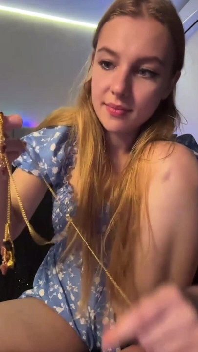 Epic moment from "Blond girl playing in the doggystyle"