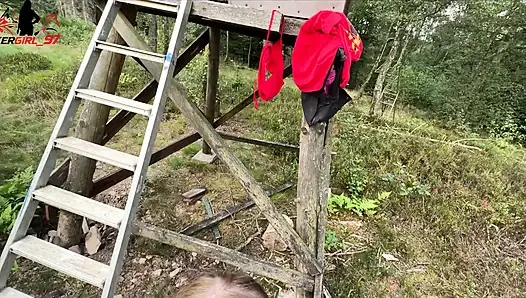 Brazen Hunter Takes Teen Slut's Innocence! Fucked Hard on the Hunter's Seat and Squirted!