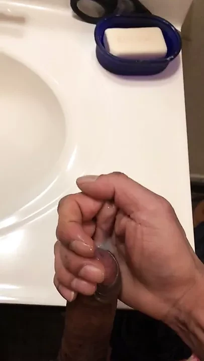 Slapping this cock and busting a load