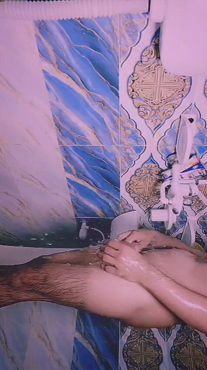 Perfect College Teen Twink getting soapy in the shower and masturbation cum | Clip 1