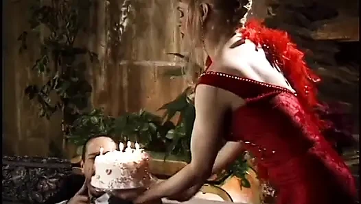 This busty shemale MILF wants to give herself as a present to her man for his birthday