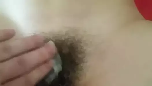 Step Mom with  sperm in hairy pussy