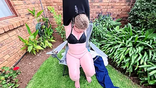 Smoking a cigarette nude outside after stripping off my clothes