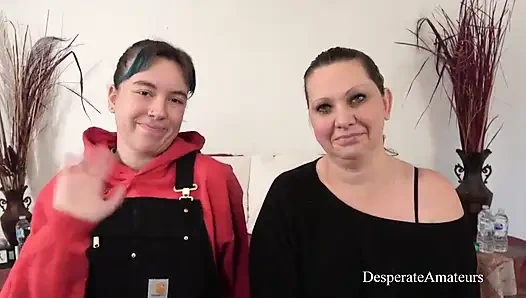 Desperate Amateurs casting hot babes getting their tight pussies pounded hard by big white cock