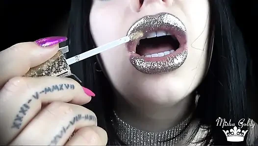Pop for my big shiny lips: Cum countdown!