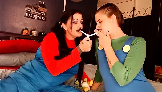 Halloween Cosplaying Smoke Break