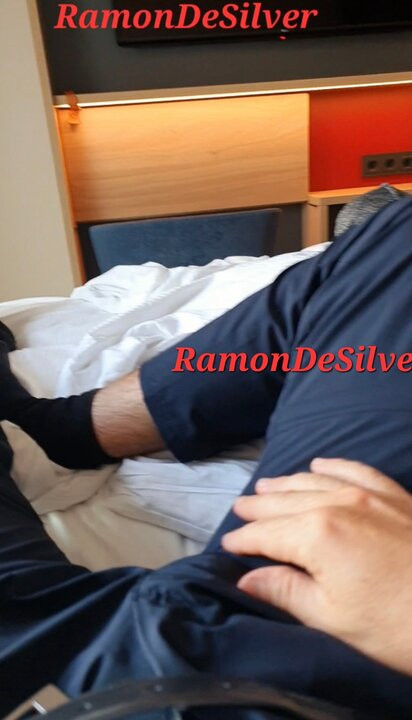 Master Ramon relaxes after a slave session in a hotel, somewhere in Germany, 1 hour feet licking is exhausting!