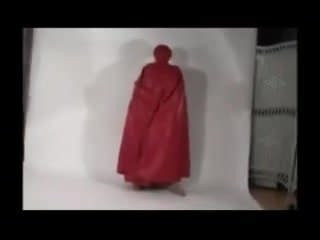 Latex burqa red