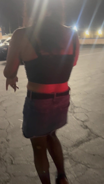 Twerking in public parking lot