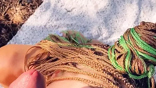 PETITE Fit Girl Fucks ASS TO MOUTH IN THE WOODS till anal Creampie - MIA BANDINI