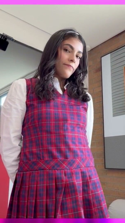 A student in school uniform gets fucked by a big erect cock | Clip 1
