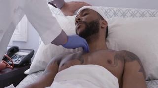 Black stud Jaxx Maxim pounds his doctor Michael Roman