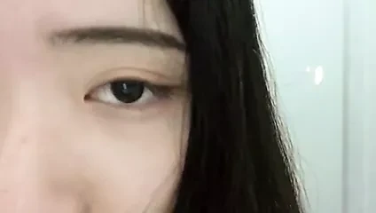 Asian (20yo) bites lip and rubs swollen clit in the shower