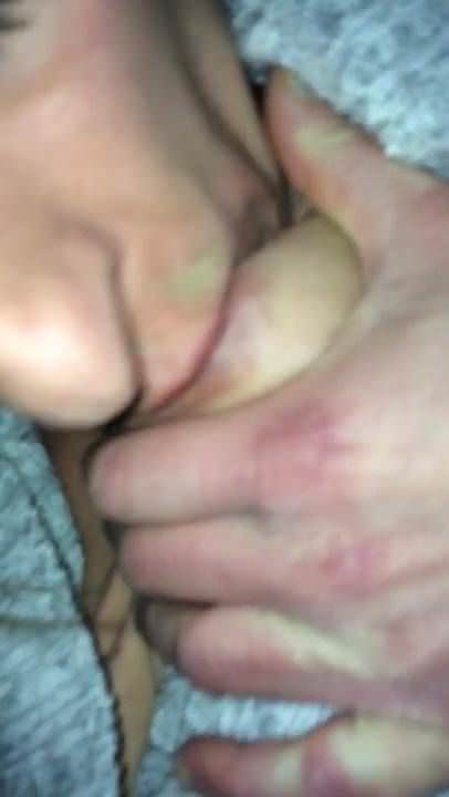 I show you how i suck my tits