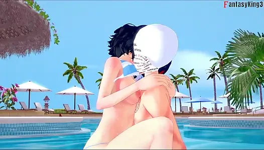 Ryuko Matoi sex on the pool - Killlakill
