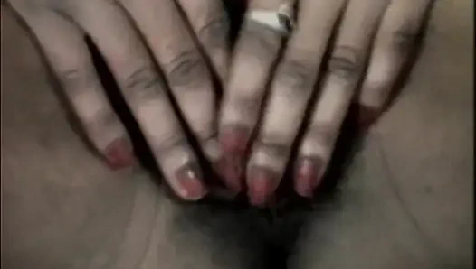 Horny Mature Babe Stuffs Hairy Pussy with Throbbing Banana