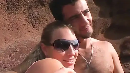 Juicy Blonde Cutie Katy Caro and Phil Holliday Found Refuge on the Sea Shore to Enjoy Romantic Date