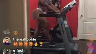 Ass on treadmill