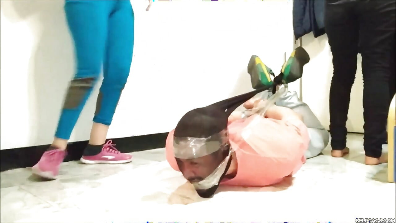 Becoming the Latina Trio's Pantyhosed Bondage Boy-toy