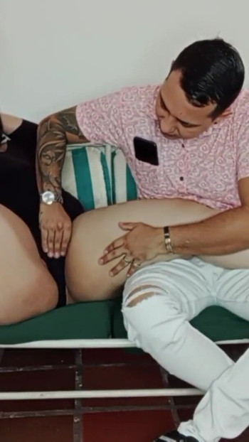 Stunning moment from "Milk on my chubby stepmother's tits when I fuck her taking advantage of the fact that we are alone at"