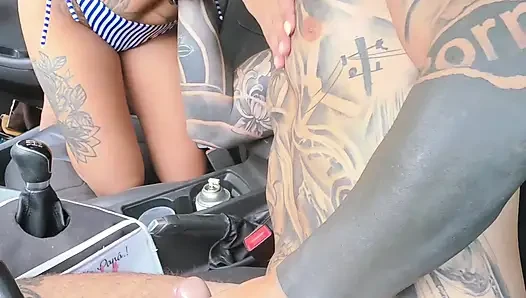 I Travel with My Stepsister, She Puts on Her Bikini and I Fuck Her in the Ass Right There on the Road