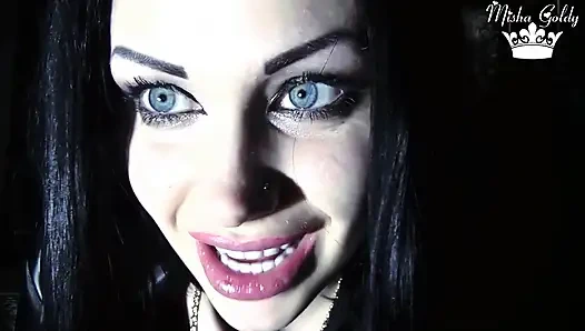 Komm in den hals von sexy hexe und werde geschluckt, fetisch!