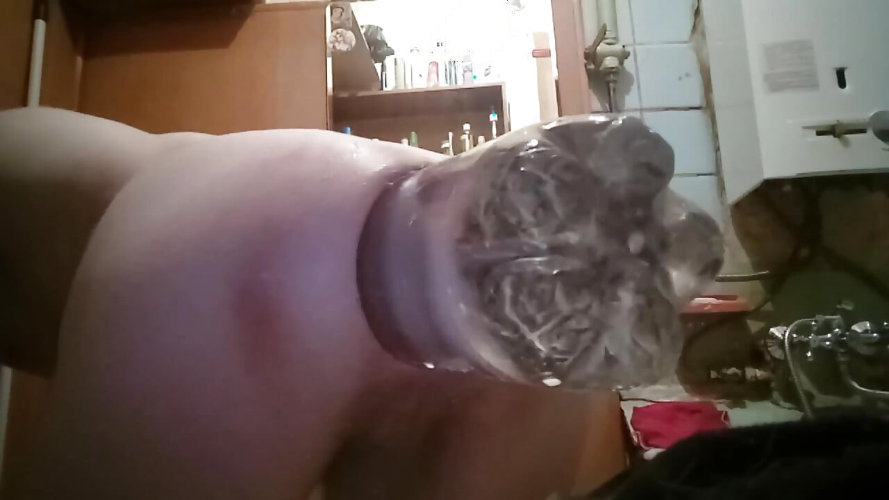 Huge Bottle in My Sweet Young Ass and Anal Prolapse