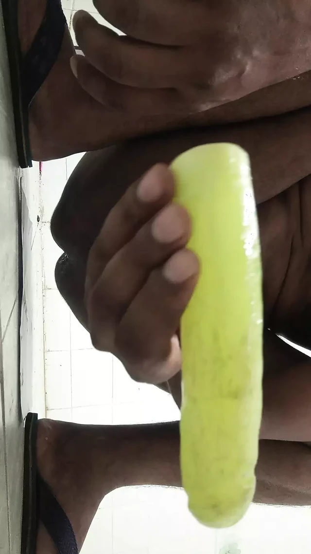 hoy boy anal masterbation by homemade dildo.