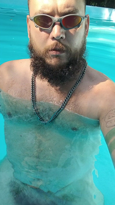 Enjoying myself in the pool