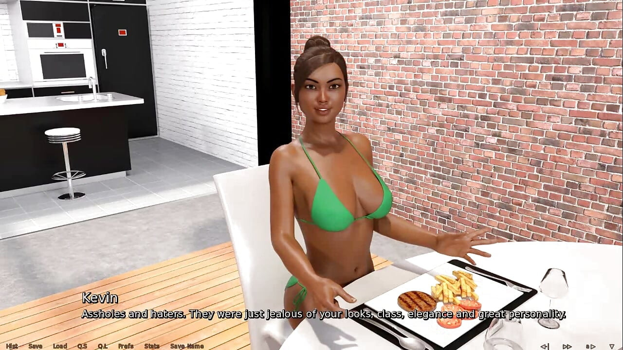 Gde je srce: seksi crna eboni kuva u bikiniju EP 105