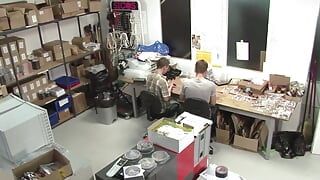 Threesome fuck in warehouse with hot and sexy horny gays