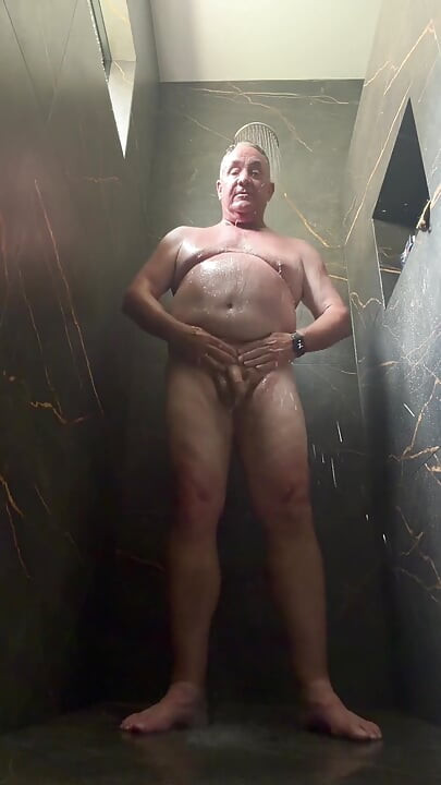 Stepdaddy Taking a Shower After Golfing