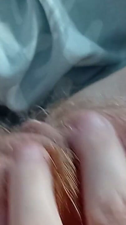 Showing my body : red pussy, lying on the sofa | Clip 1