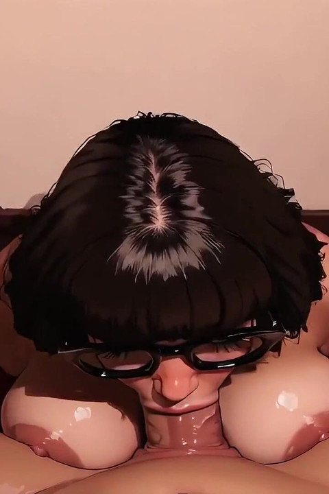 Velma Dinkley blowjob selamba sudut pandangan pertama
