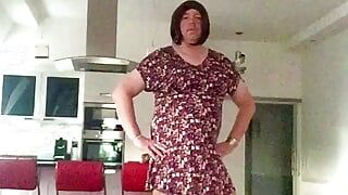 Nicki-Crossdress in her new Summer-Dress with Stockings & Boots