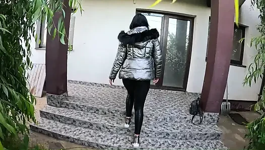 A Lot of Cum on My Shiny Down-jacket From the Gardener 270- Preview