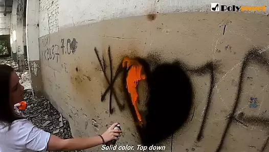 Painted graffiti and got fucked right there