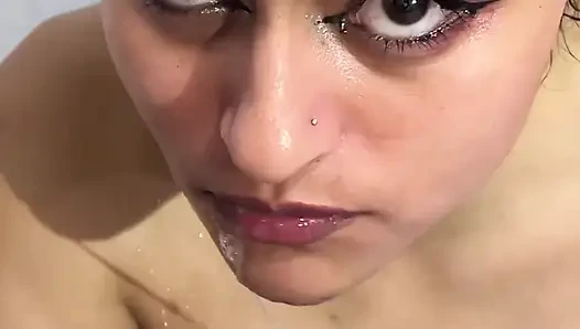 I smash the tight pussy of the slutty maid and forget I have a wife  ends up cumming on her face