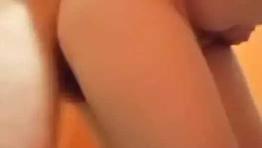 Cumshot on Stepmom's back in the Changing Room of the Water Park