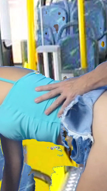 Emotional moment from "Schoolgirl gets fucked inside public transport"