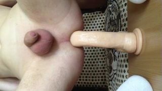 Huge dildo in my asshole with hot close view