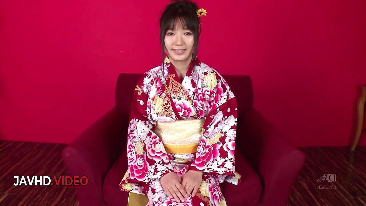Chiharu's Sensual Kimono Threesome Includes Sultry Blowjob and Hot Creampie Finale