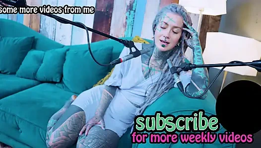 I talk about K - Kindness - ASMR podcast SFW talking goth skinny girl dreadlocks tattoo model inked girl